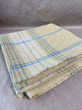 Burlap(ish) Material Plaid Tablecloth