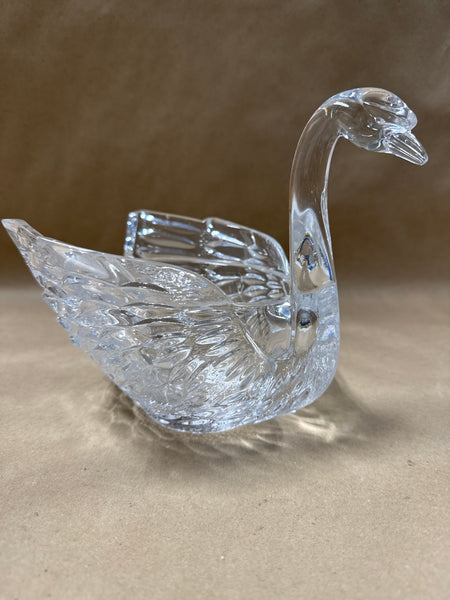 Glass Swan Candy Dish READ DESCRIPTION