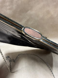 Unbranded Shiny Black Clutch With Strap