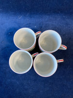 6 Piece Set of Neiman Marcus Christmas Garland Demitasse Espresso Cup & Saucers