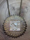 Lucca Razza Cancer Zodiac Pendant/Chain (Gold Tone)
