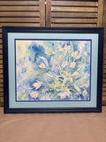 Iris Still Life Original Watercolor by Ginger Olansen; Signed