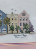 Cross-Stitch Rainbow Row; Charleston, SC