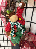 21” Stuffed Reindeer Christmas Wreath