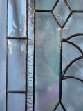 Clear Beveled & Iridescent Glass Lotus Window Decor