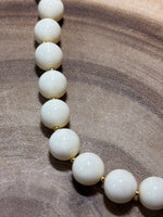 Ivory & Gold Beaded Necklace