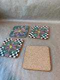 Mackenzie Childs Evergreen Coasters - Set Of 4 (A)