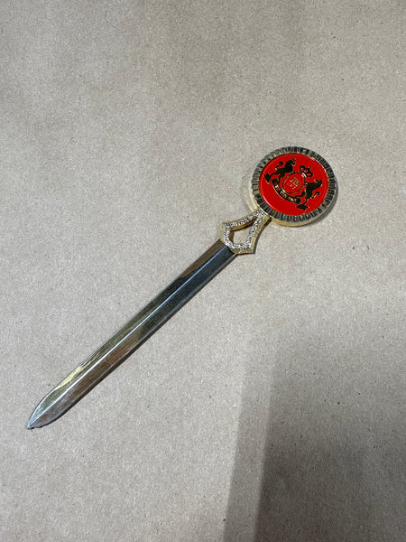 Gold Plate Julius Ceaser Letter Opener “I came, I saw, I won”