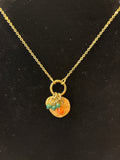 Gold Tone Necklace with Charms