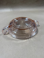 Pink Depression Glass Candy Dish With Handles