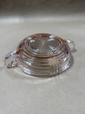 Pink Depression Glass Candy Dish With Handles
