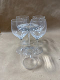 5 Clear Glass Wine Glasses // 2 Sets Available // PRICED INDIVIDUALLY