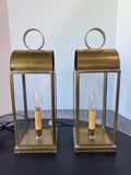 Pair of Pennsylvania Guild of Craftsmen Brass Electric Candle Lamps (WORKS)