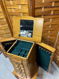 Oak Tone Jewelry Armoire
