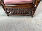 Lexington Rattan Wicker Chair & Ottoman with Cushions