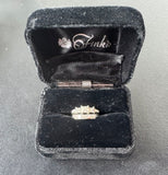 10K and 14K White Gold & Diamond Wedding Set SIZE 5