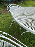 Classic White Metal Patio Table and Chairs Set