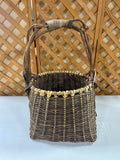 Hand Crafted Woven Willow Basket with 2 Tone Finish