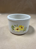 Handpainted Floral Stoneware Dish