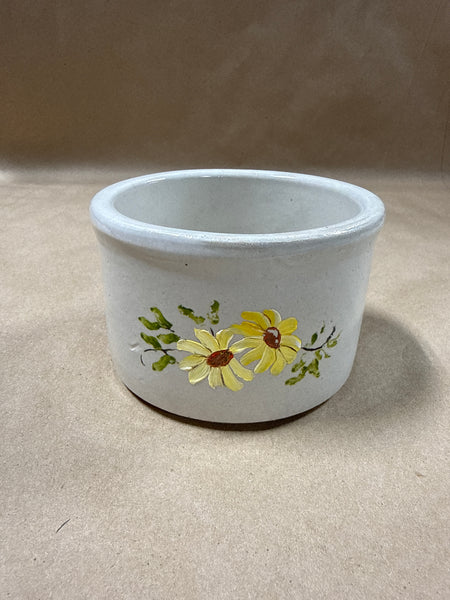 Handpainted Floral Stoneware Dish