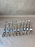 Reed & Barton Roman Medallion Forks - 9 Piece