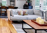 Crate & Barrel Mid Century Style Sofa Set with Chaise Lounge, 3 pc