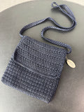 Navy Blue Talbots Crochet Crossbody Bag