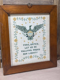 Patriotic Cross Stitch with Eagle