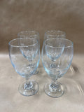 Set Of 4 Clear Glass Wine Glasses