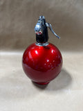 (A) Vintage Red Globemaster Seltzer Soda Siphon Bottle