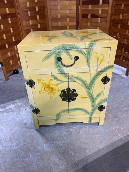 Yellow Asian Inspired Cabinet
