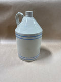 Blue Striped Robinson Clay Akron OH Whiskey Jug Bottle