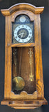 Tempus Fugit Vintage Wood Cased Westminster Chime Pendulum Wall Clock with Key