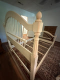 Ethan Allen Cream/Off White Double (Full) Size Bed, with Rails, Slats and Hardware