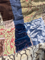 Velvet & Jacquard Patchwork Hand Made Quilt