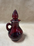 Ruby Red Avon Strawberry Bath Foam Small Glass Pitcher (C)