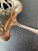 Sterling Silver Oval Twist Nut Spoon with Engraving