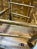 Pair of Wooden Arm Chairs with Chair Cushions