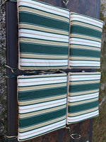 Set (4) of Sunbrella Striped Seat Cushions