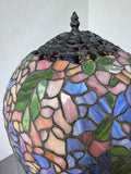 Tiffany Style Cascading Wisteria 2-Way Stained Glass Lamp (WORKS)