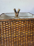 Metal Bamboo 3-Way Lamp with Woven Rattan Shade (WORKS)