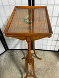 Vintage Edwardian Style Stand/Side Table with Glass (Reproduction by Courtesy of Mr. Henry Ford/Colonial Mfg. Co, Zeeland, Michigan)
