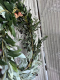 Faux Olive Tree in Spray Wreath