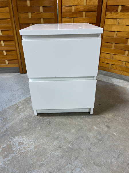 White Two Drawer Night Stand