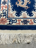 AS IS***Chinese Dragon Rug, 65"x28"***Read Description***