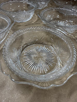 Set Of 6 Clear Glass Desert Bowls