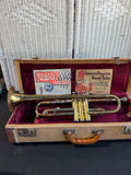 Getzen Super Deluxe Vintage Tri-Color Trumpet with Hard Case & Accessories