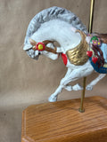 “The Carousel Waltz” Carousel Horse On Wooden Base