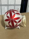 Waterford Vintage Holiday Heirlooms Frosted Glass Ball Ornament A, 4 Available, PRICED INDIVIDUALLY