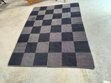 Checkered Woven Rug (A) (7'8" x 6'1")